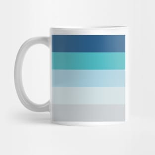 Blue color stripe Mug